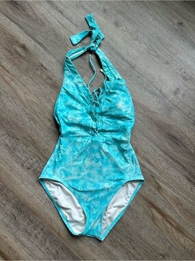 Michael Kors Turquoise One-Piece Swimsuit